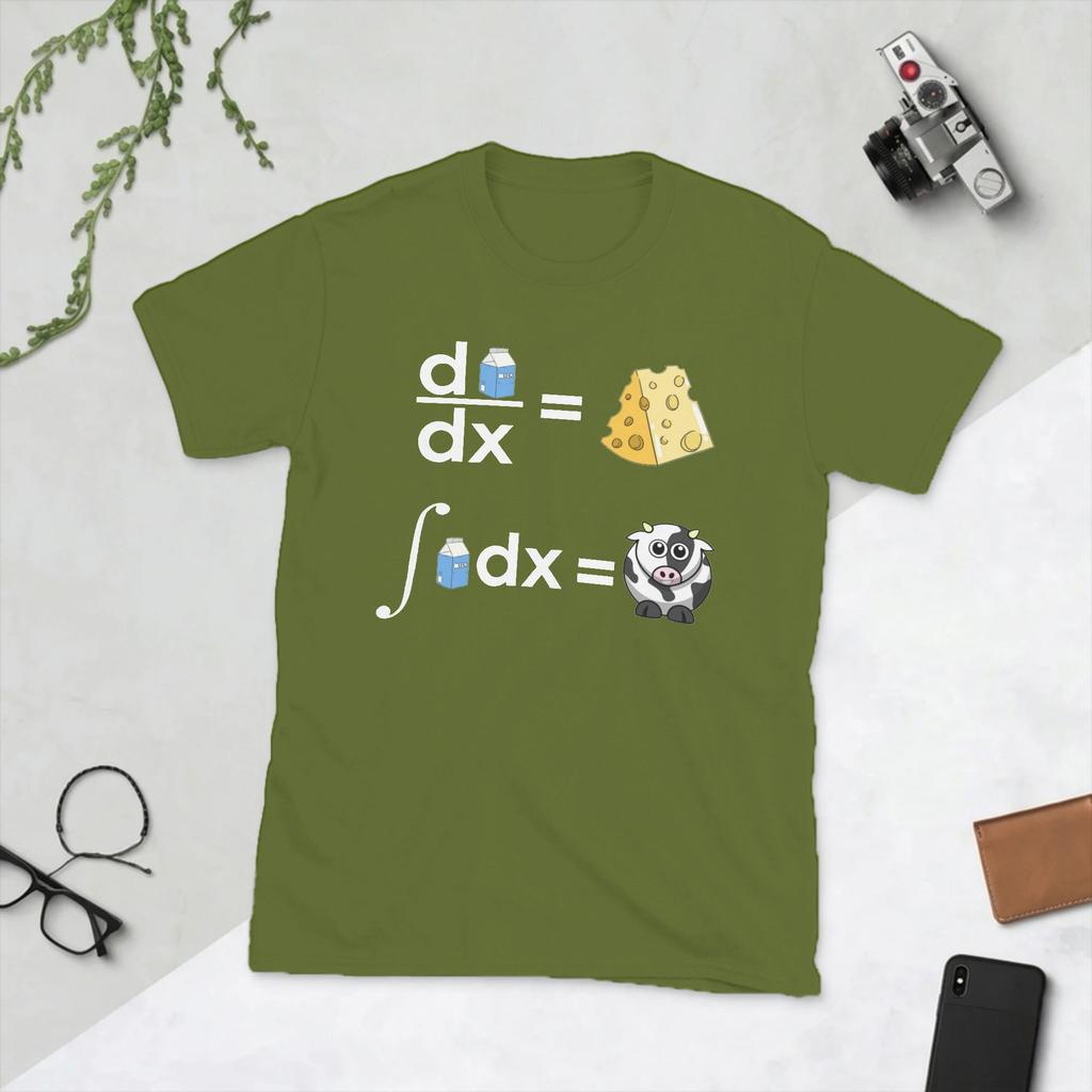 Milk Calculus Milk Differential Is Cheese Unisexs T Shirt Cow Funny Science Math Tee Shirt Short Sleeve TShirt Cotton Gift Tops