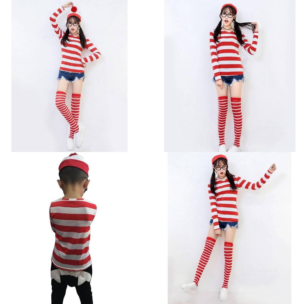 Wo ist Walter? Cosplay-Outfit für Erwachsene und Kinder aus atmungsaktivem Material für Partys
