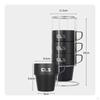 4 Pieces Stainless Steel Mug Set Matte Black Insulated DoubleLayer Camping Mugs 300 Ml Rack