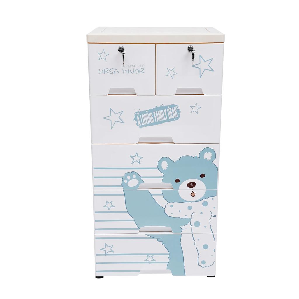 Plastic Drawers Dresser Storage Cabinet with 6 Drawers Closet Dresser Organizer Stackable Vertical Clothes Storage