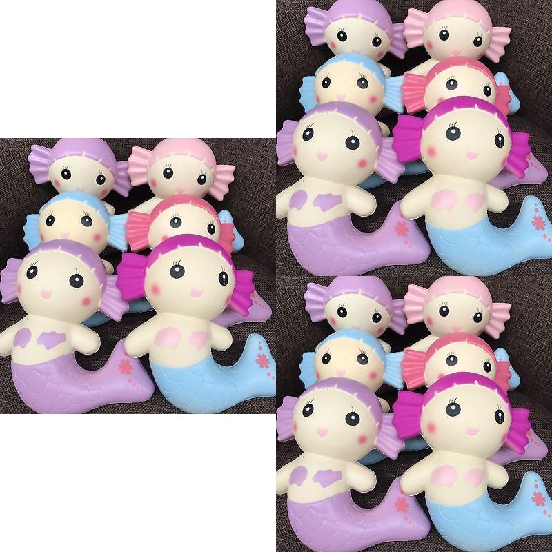 Mermaid Squishy Pu Toy Slow Rebound Stress Relief Gift For Kids Party Favors Collectible