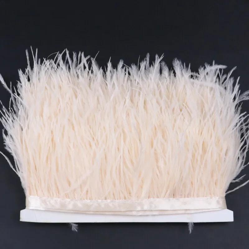 Feather2/5M 6cm Fringe Tassels for Skirt Latin Dress Feather Decorative Lace Trim Clothing Trimmings Fringes DIY Sewing Accessories