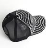 Baseball Cap Women Full Rhinestone Beads Mesh Cap Street Fashion Snapback Hats Casual Party Hip Hop Kpop Dance Cap Men Summer