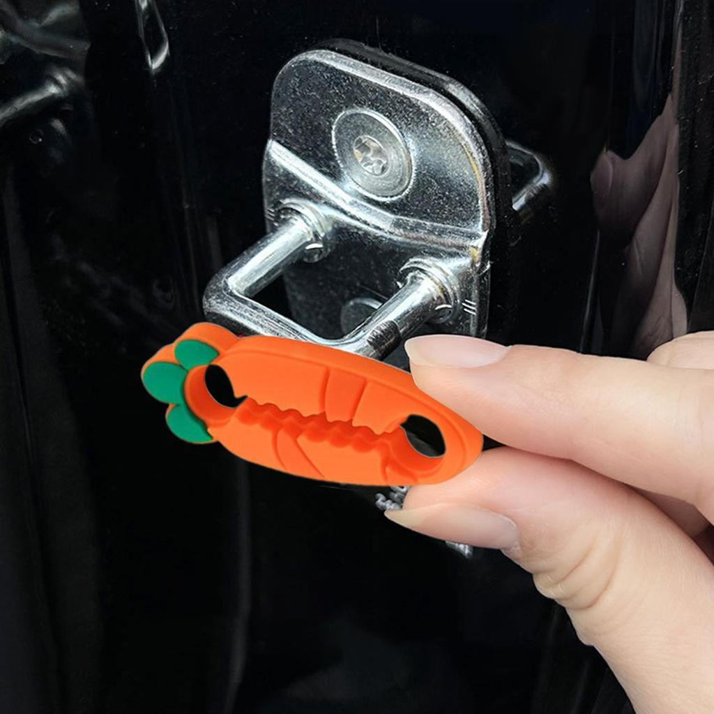 Car Door Lock Protector 4-Piece Cute Protective Silicone Car Door Latch Protector Entry Guard for Vehicle Truck RV Protection