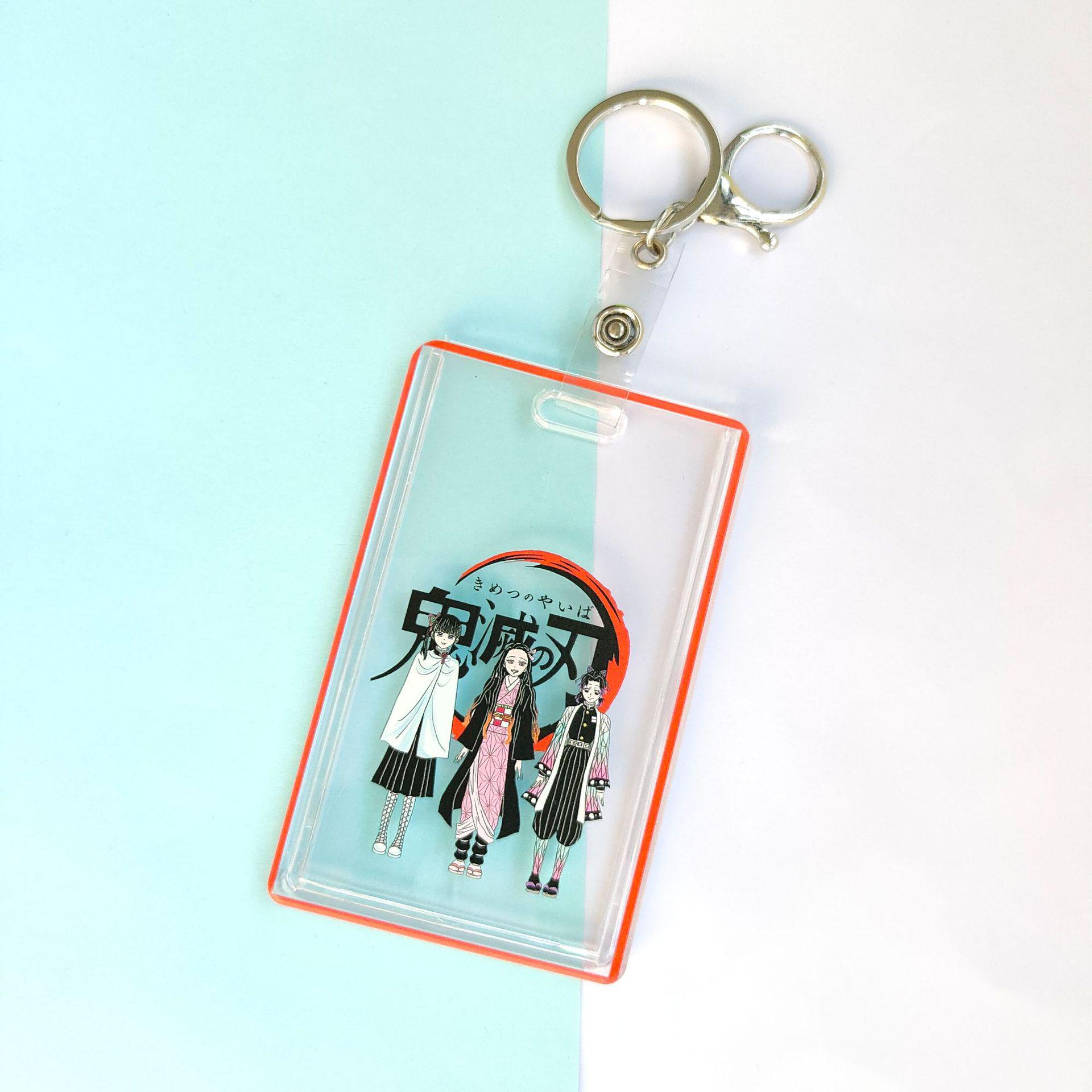 Demon Slayer Acrylic Lanyard & Transparent Card Holder with Simple Buckle