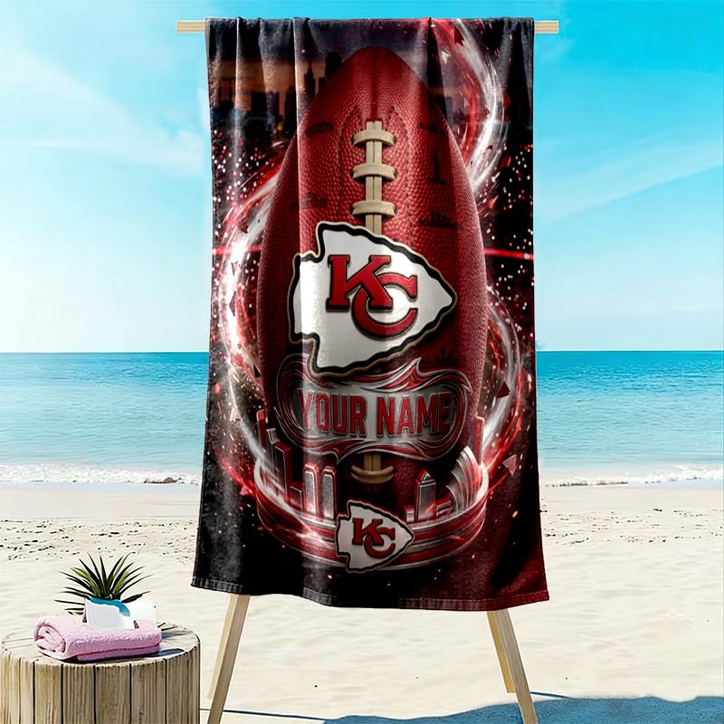 Kansas City Pride Custom Name Text Personalized Beach Towel, Quick-drying, Easy to Care for, Suitable for Both Fitness and Beach Vacations,Sports Esse