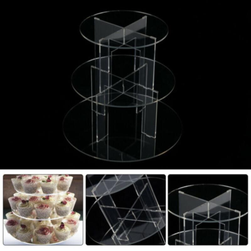 Elegant Clear Acrylic Cake Stand Multi-layer Display For Wedding And Birthday