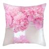 Capas de Almofada RZN Planta Flor Rosa Capas de Almofada Algodão para Quarto Sofá e Cadeira Capas de Almofada Decorativas 45*45cm