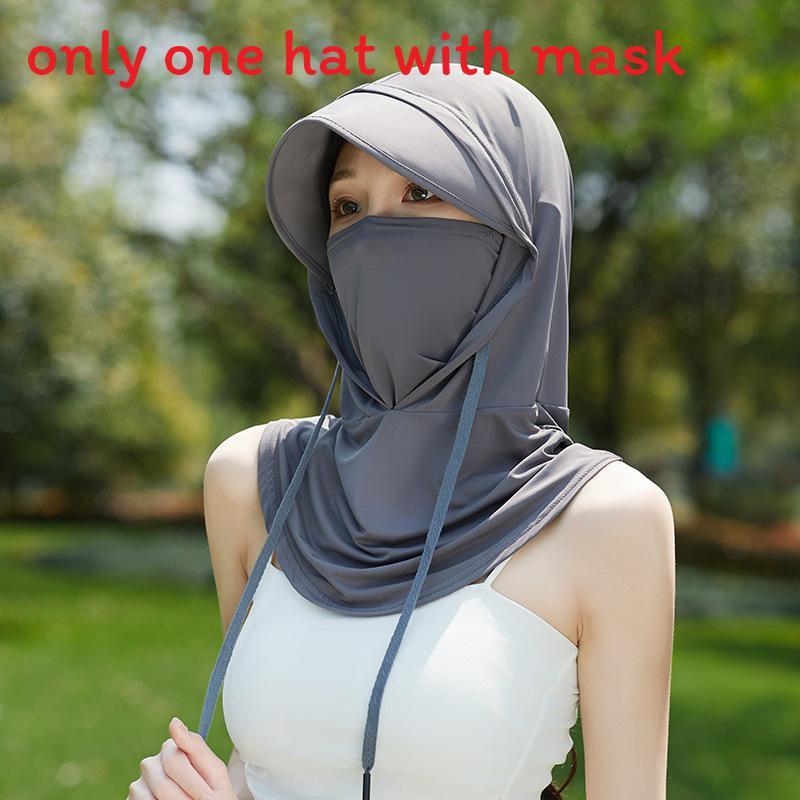 Summer Sun Protection Mask With Breathable Ice Silk Full Face Cover For Cycling And Outdoor Activities