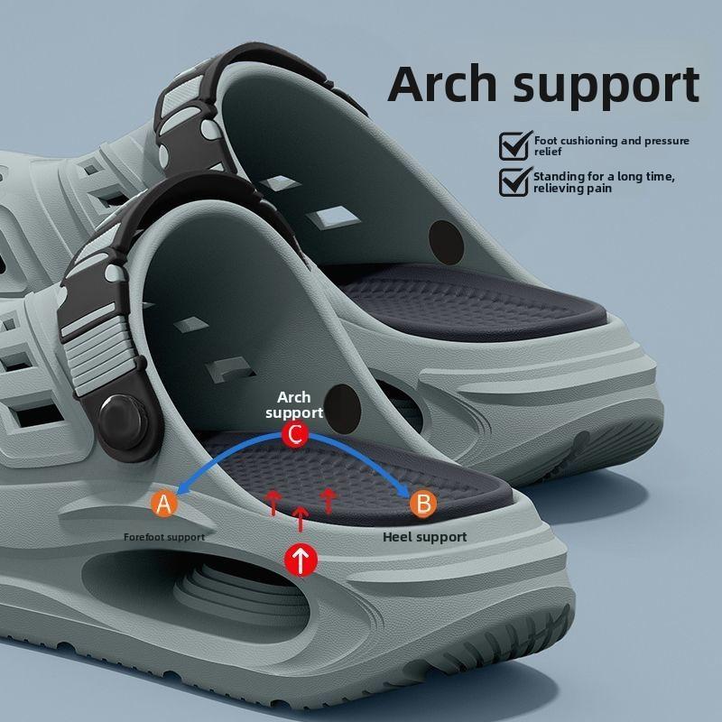 Pantofole Fresche Resistenti all'Usura Antiscivolo con Supporto per Arco Plantare Suola Morbida per Indossare Suola Spessa Traspiranti Anti Odore Scarpe Estive con Fori