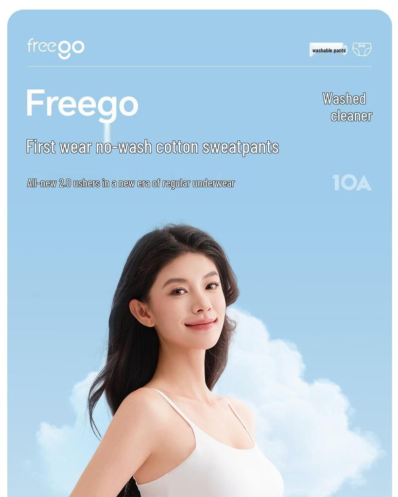 Freego Antibacterial Bow Cotton Women's Panties - Wash-Free, Pure Cotton, Triangle Design