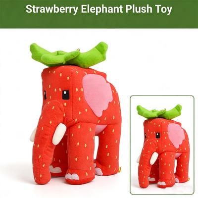 Non-Toxic Brainrot Strawberry Elephant Plush Toy - 9.8 Inch Cute Soft Stuffed Animal Collectible Game Gift For Anime & Video Game Fans