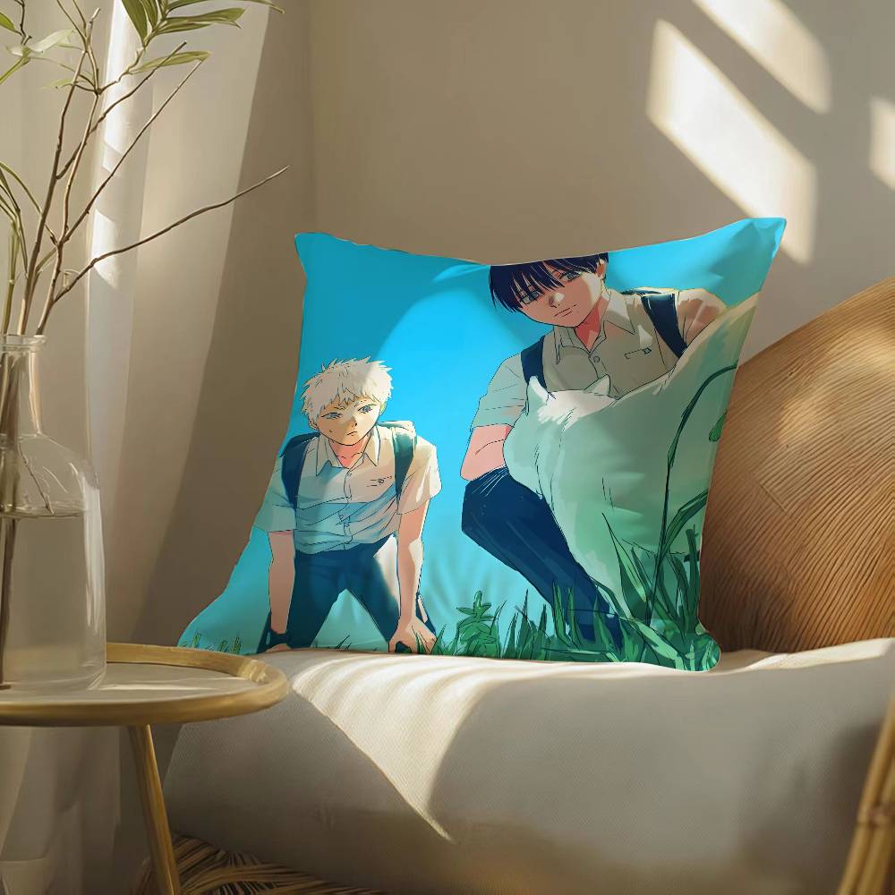Anime Cartoon The Summer Hikaru Died-D Pillow Case Silky elegant Comfort Sofa Bed  Invisible zipper Beach pillowcase