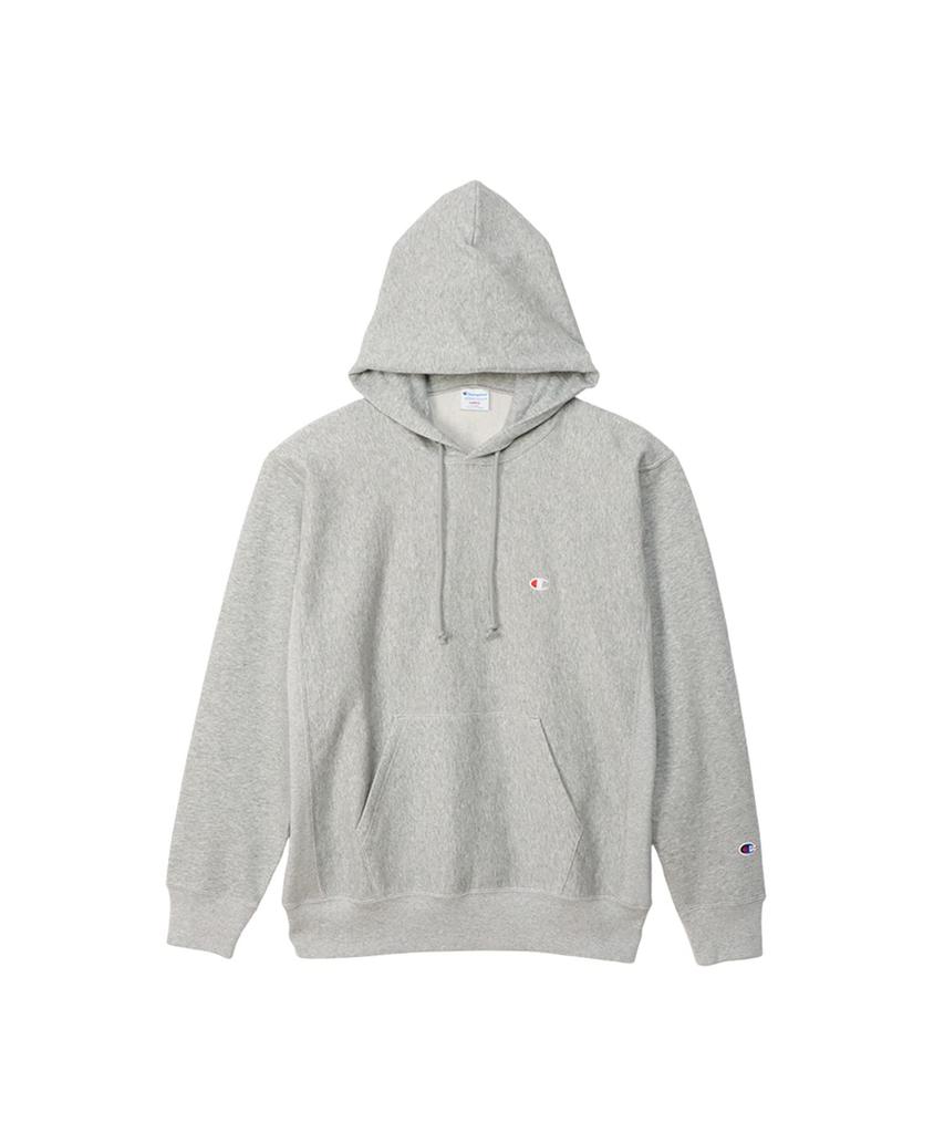 Champion Long Sleeve Cotton 10oz Relax Fit Fleece Hoodie with Embroidered Logo and Reverse Hoodie Oxford Size XL Men's 100% Weave® (C3-Y131), Gray,