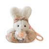 Cartoon Cute Plaid Skirt Rabbit Holding Flower Plush Toy Pendant Keychain