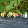 QX2E 4Pcs Miniature Bird Decorative Figurines Bird Figures Animal Model Garden