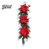 Winter Seasonal Wall Mantel Ornament Artificial Door Christmas Vine Hanging European Wreath Garland with Plastic