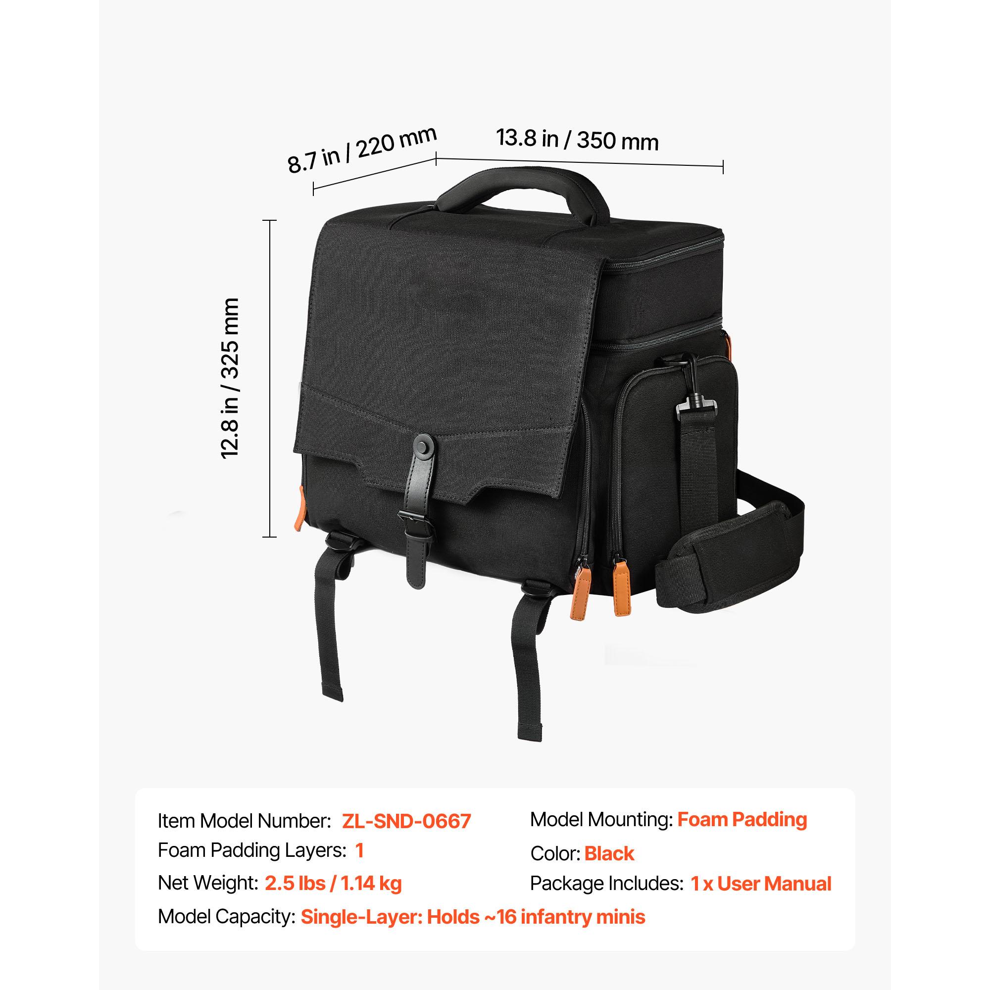 

SucceBuy Miniature Storage Carrying Figure Bag with Adjustable Shoulder Strap Miniature Transport Bag fits 16 Infantry Minis