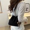 Water Bucket Bag For Women With Drawstring Closure Soft Material Casual Crossbody Purse