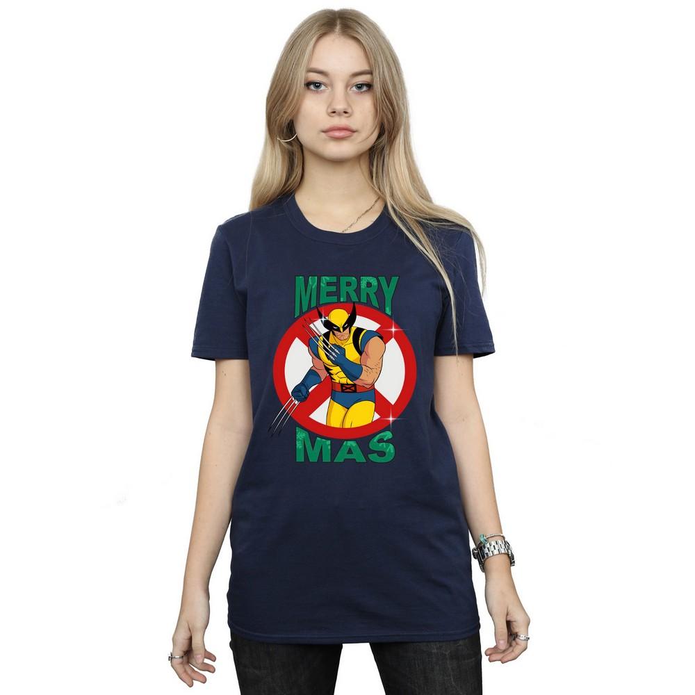 X-Men Womens/Ladies Wolverine Boyfriend Christmas T-Shirt