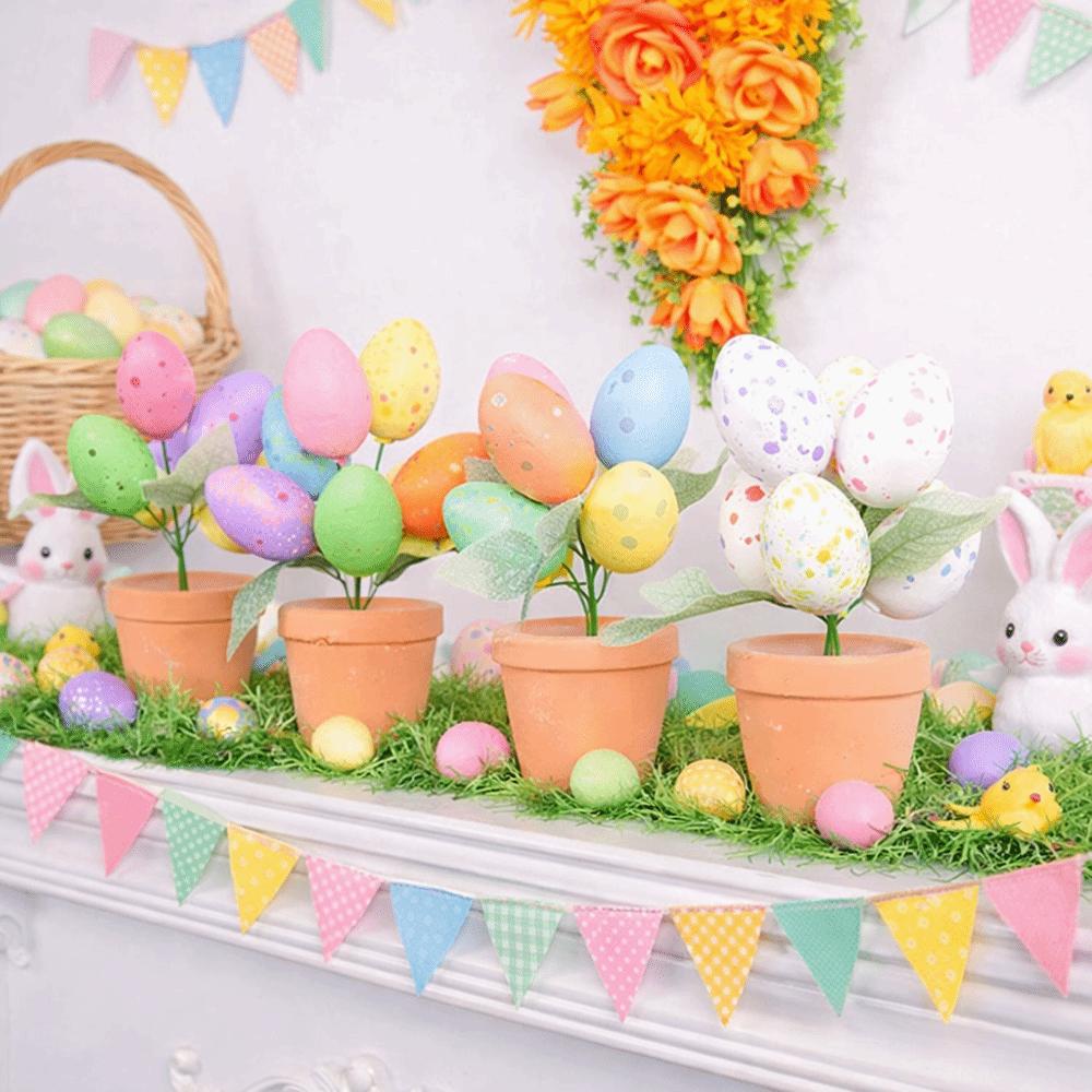 Simulated Eggs Easter Egg Tree Easter Day Easter Desktop Ornaments Tabletop Decor