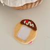 INS Fish Rice Ball Plush Photocard Holder Kpop Idol Photo Sleeve Protective Case Student ID Card Cover With Keychain Pendant