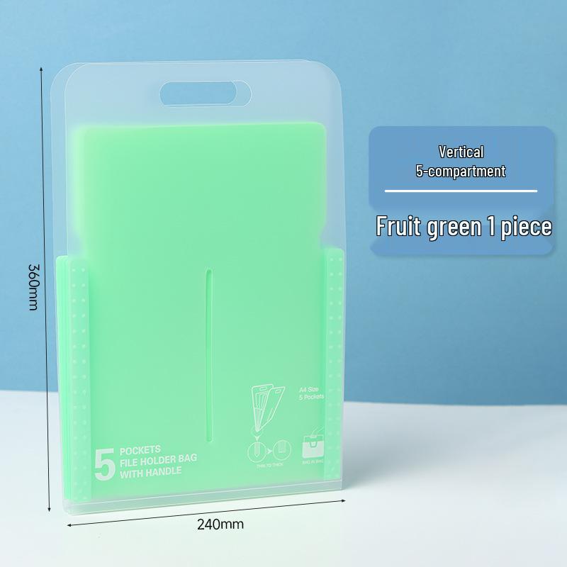 A4 Transparent Accordion Document Storage Bag