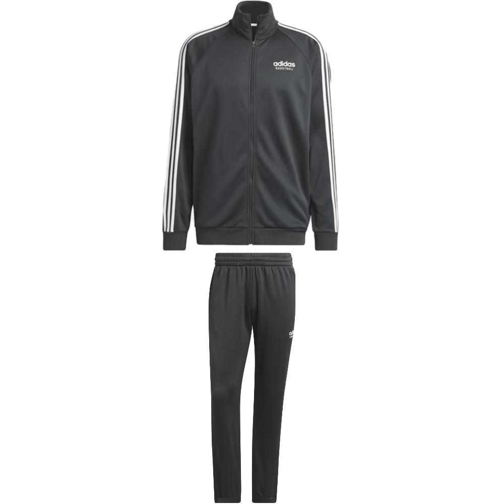 

Adidas Дышащий удобный длинный рукав мягкие теплые брюки повседневный спортивный костюм мужской костюм черный IL2189+IL2182 M