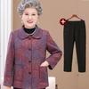 Grandma's Winter Coat: Fashionable Plus-Size Top for Women Aged 60-70, Ideal for Spring and Autumn