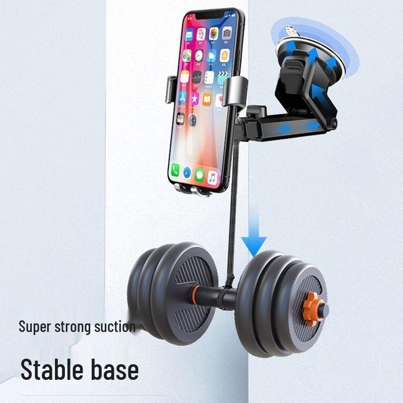 Adjustable Car Phone Holder with Suction Cup Base for Dashboard and Glass