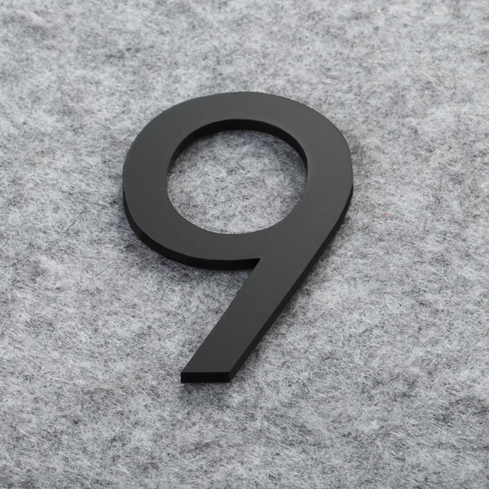 1pc Self Adhesive 3D Number Stickers 0-9 Number Sticker Building Floating Exterior House Apartment Cabinet Mailbox Numbers