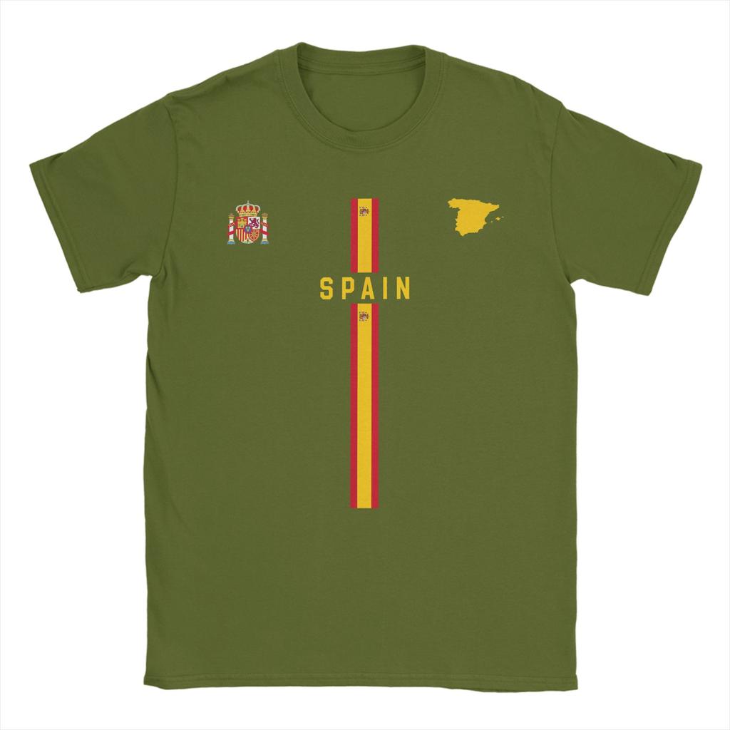 Spanish Flag T Shirt Summer Hip Hop TShirts Men Cotton Crew Neck Oversize Top Tees Short Sleeve Vintage Tshirt