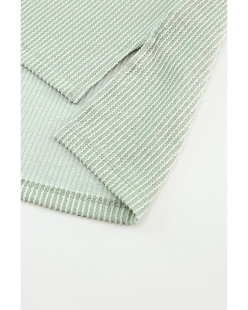 Azura Exchange Oversize Ribbed Roll-tab Sleeve Top