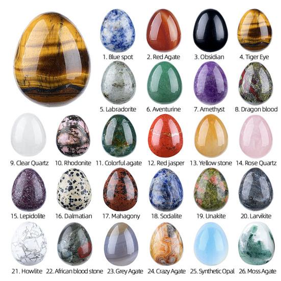Mikro-Landschaftsdekorationen mit Eiform Polierter Naturstein Bunte Dekorative Tischdekoration für Ostern