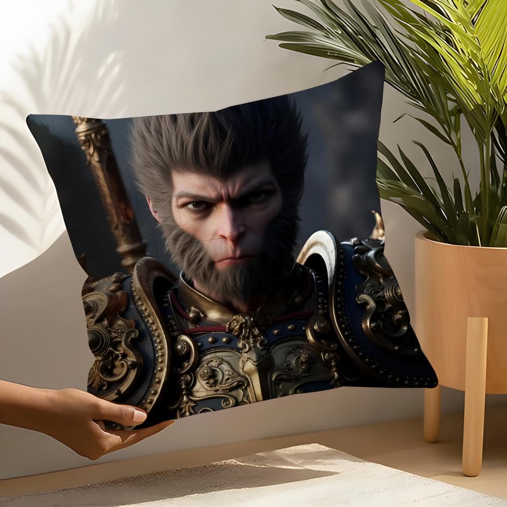 Journey to the West BBlack Myth Wukong Linen Cushion Covers For Decorative Sofa Home Pillows Case Car Chair Pillows Cases