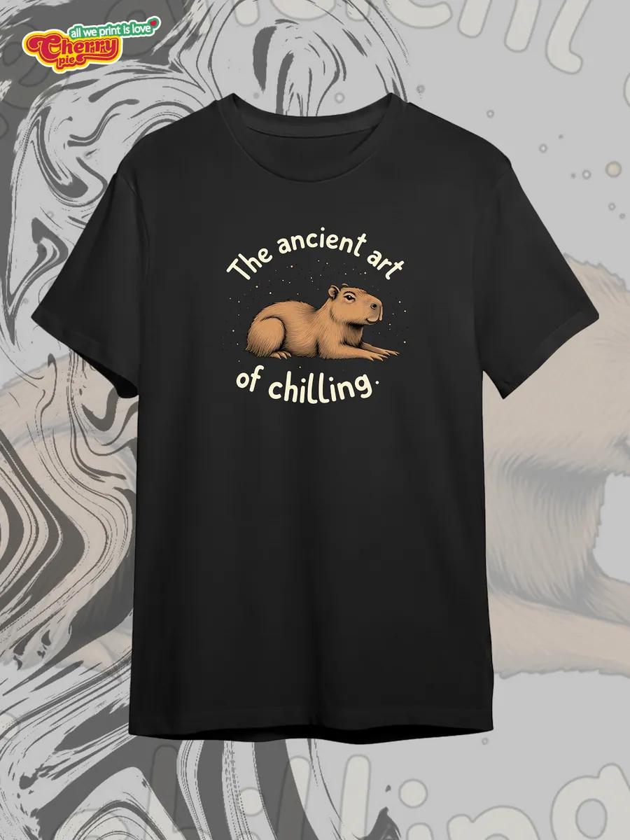 Black T-shirt with Zelenograd print S