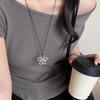 Minimalist Water Drop Pendant Necklace Sweater Chain