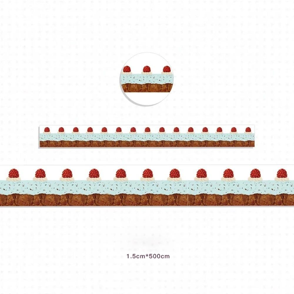 Multi-Pattern Fruit Cake Washi Tape Adhesive Fruit Pattern Journal Notes Cake Theme Crafts Making Album Journal Planner Tape