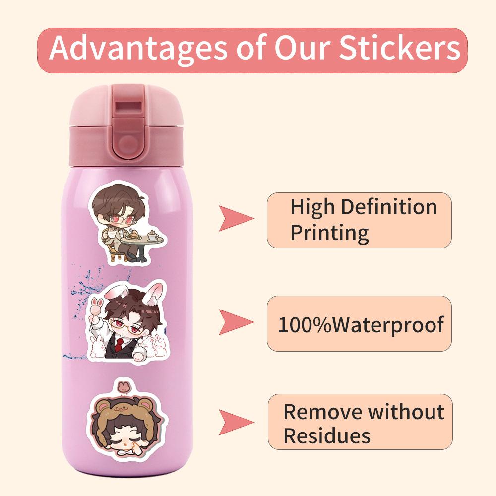 105 New Styles of Land Shen Q Version Graffiti Stickers Decorate Refrigerator Skateboard Water Cup DIY Personalized Stickers