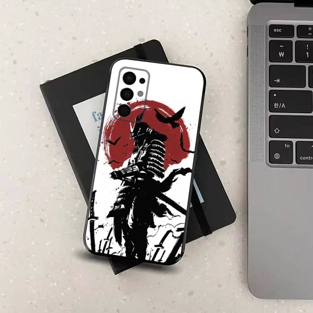 Samurai Art Bushido Case For Samsung Galaxy A73,72,41,J7,22,Note,31,8,9,52,71,53,32,Soft Black Silicone Cover