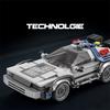 1:24 Blocos de Construção de Carros de Corrida de Filmes Clássicos Modelo MOC Carros Esportivos Brinquedos De Volta Para o Futuro Veículo Presentes de Festival para Meninos Crianças