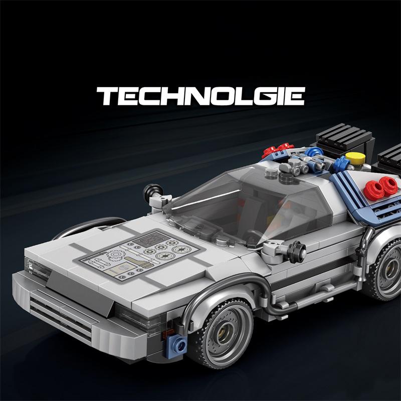 1:24 Blocos de Construção de Carros de Corrida de Filmes Clássicos Modelo MOC Carros Esportivos Brinquedos De Volta Para o Futuro Veículo Presentes de Festival para Meninos Crianças