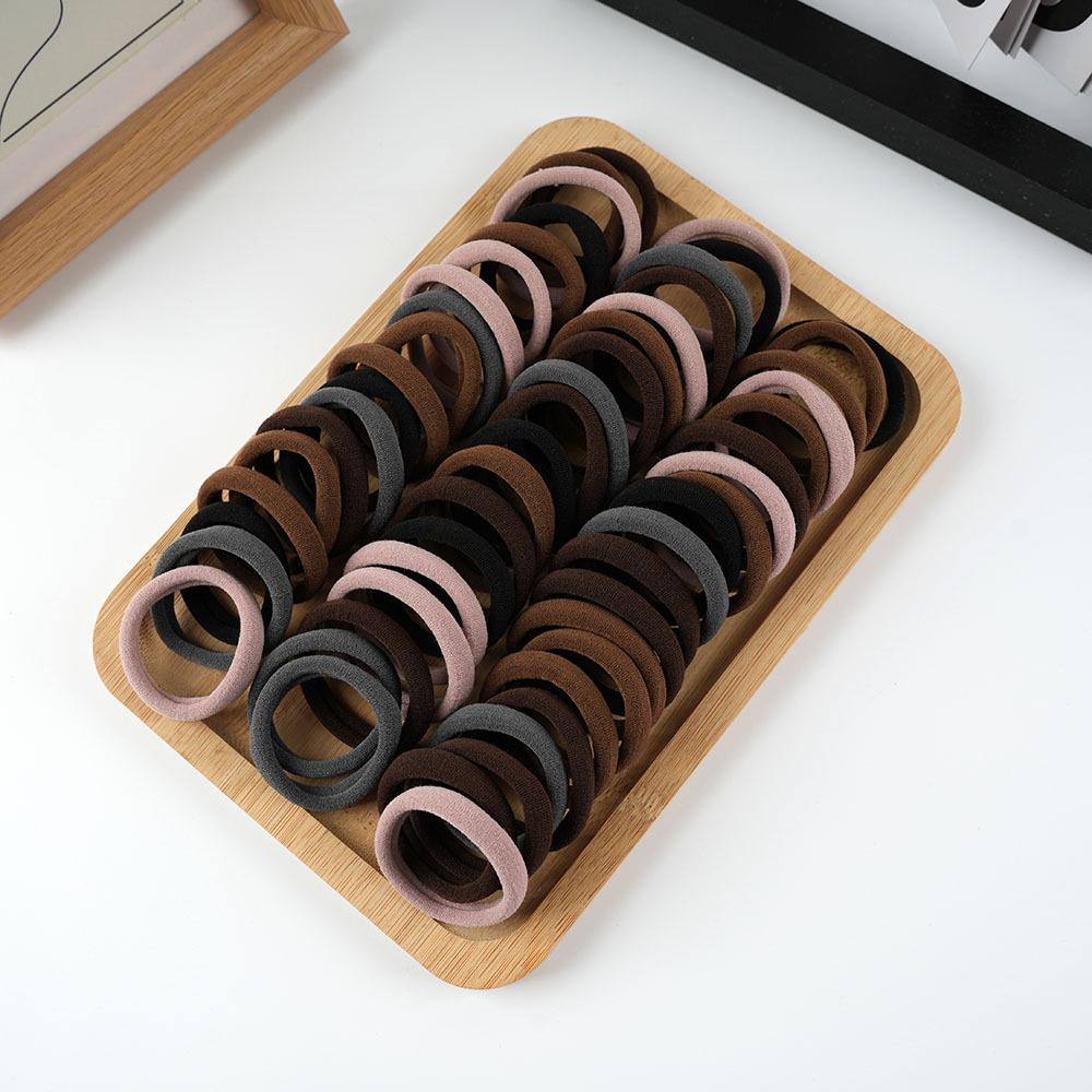 50 Thick Non-Damaging Hair Elastics for Women - High Elasticity Towel Ring Hair Accessories
