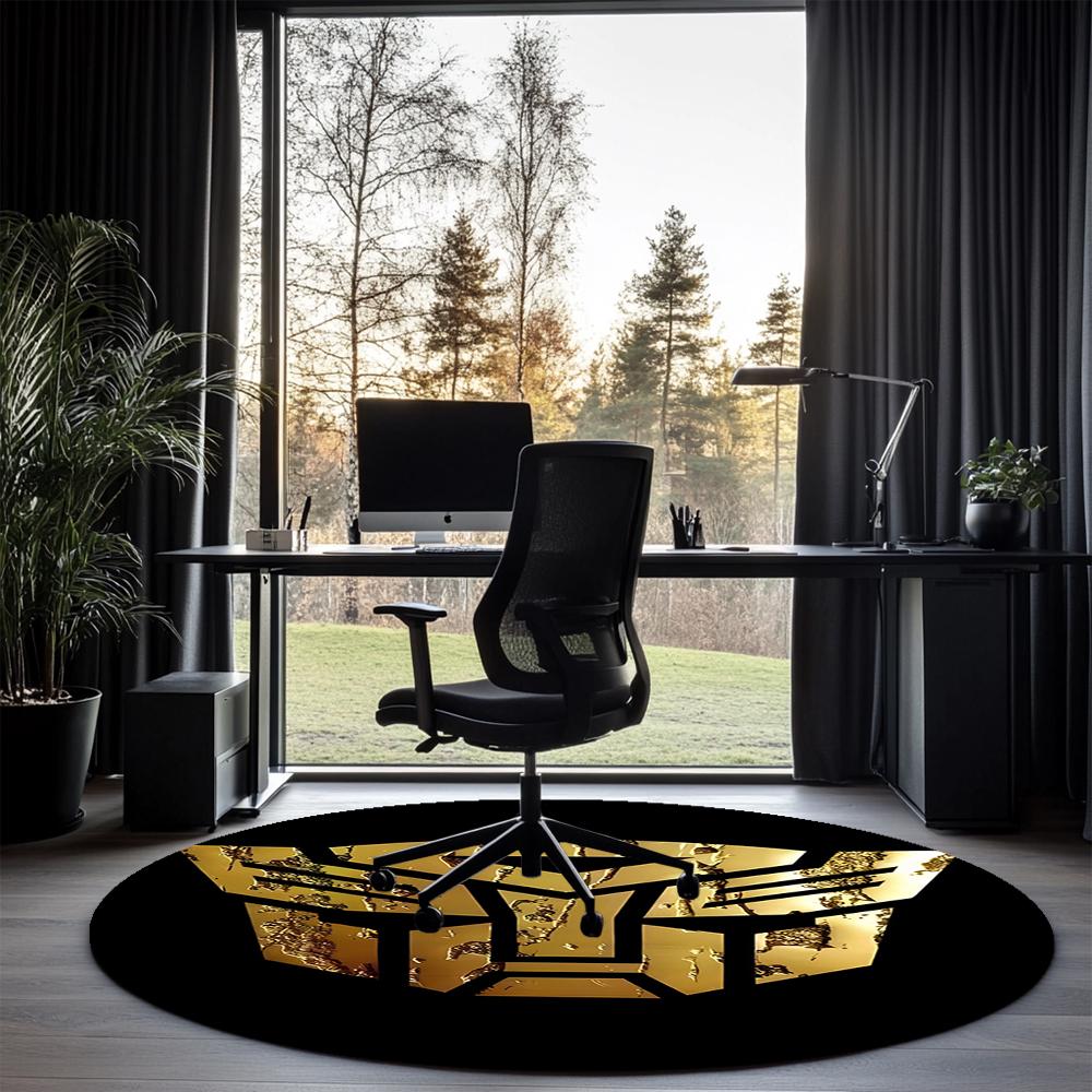 Transformers Printed Round Rug Carpet Chair Rug Area Rug Entryway Doormats,for Office Chair Living Room Bedroom Kitchen Room.