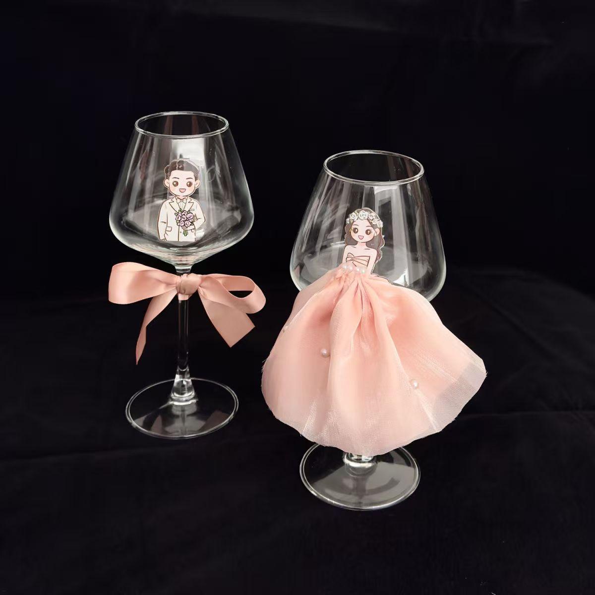 

Wedding Champagne Goblet Wine Glasses Wedding Toasting Flutes Bride and Groom Bridal Shower GIfts 201-300ml