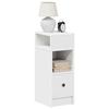 VidaXL Bedside Table with Drawer White 25x31x66 Cm, Side Table, Bedside Cabinet, Side Table for the Bedroom, 858614