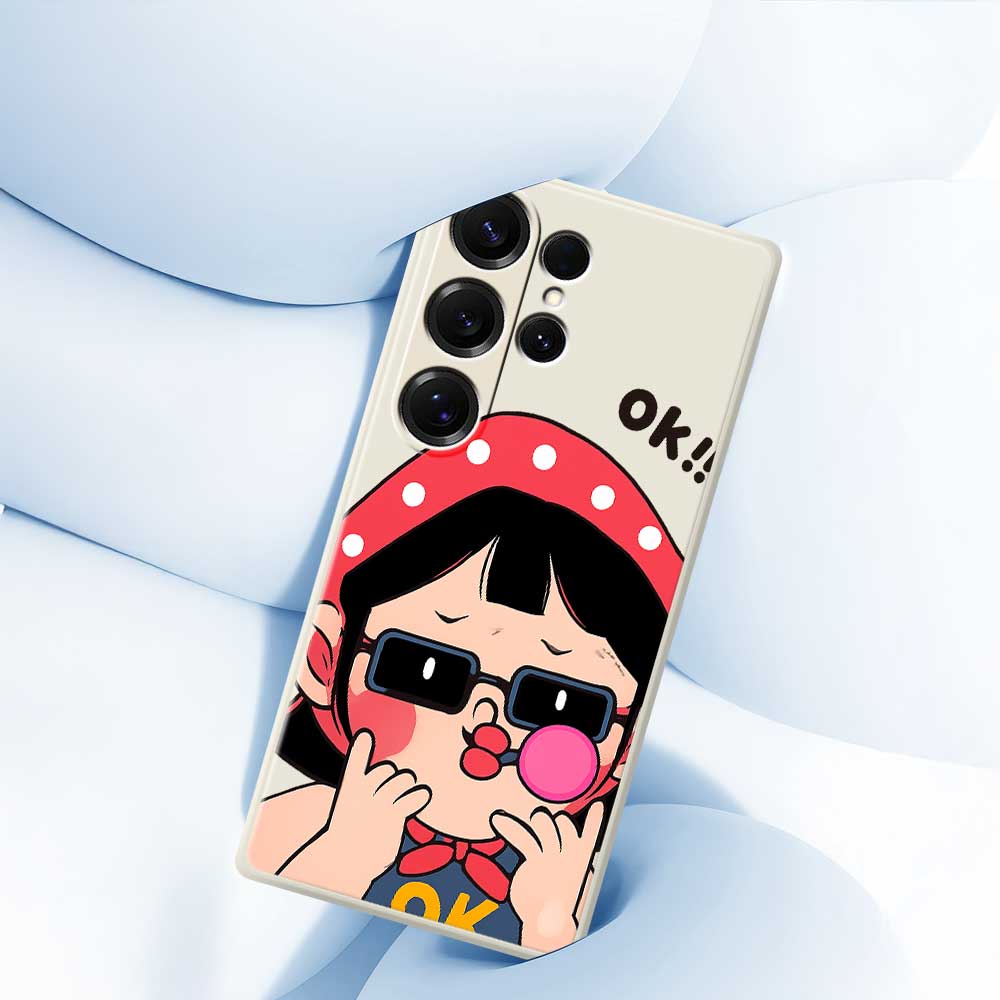 For Samsung Galaxy S25 Ultra Case Cute Kid Pattern Printing Straight Edge TPU Phone Back Cover