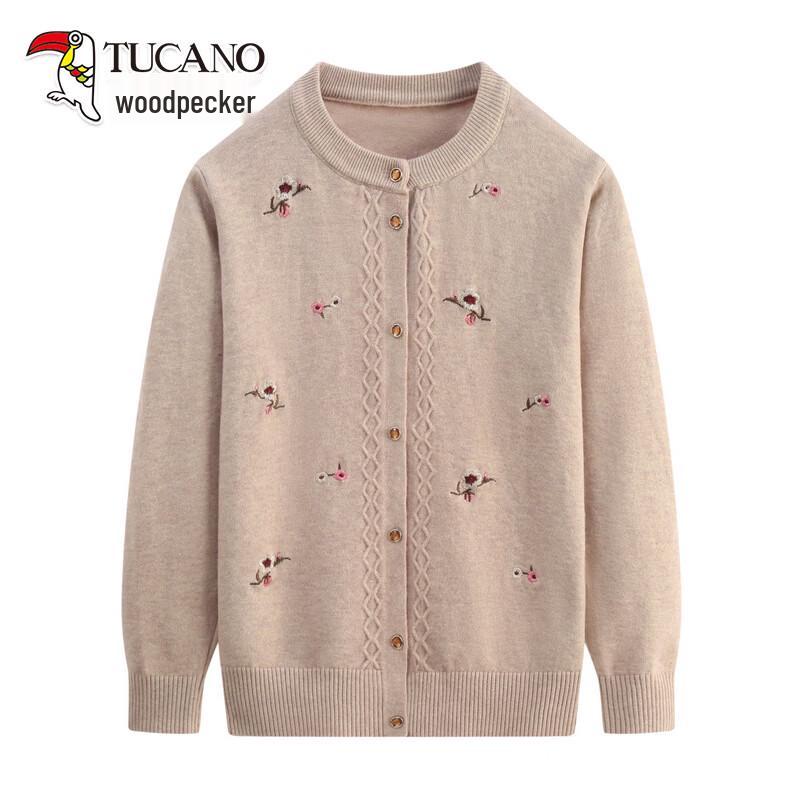 Women's Floral Embroidered Lightweight Cardigan for Seniors
