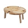 In-Stock Foldable Solid Wood Outdoor Picnic Tray for Wine, Nuts, and Snacks