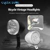 Retro Fiets Koplamp Type-C Oplaadbaar Klassiek Mountainbike Voorlicht 3 LED MTB Racefiets Koplamp Fietsaccessoires